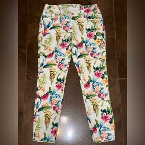 Tommy Bahama White Floral Pants Size 28